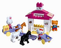 Unico Hello Kitty paardenstal met kleine manege, paardjes,..