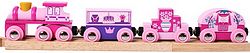 BigJigs roze koninginne trein met princessenwagon