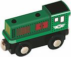 Woody groene diesellocomotief